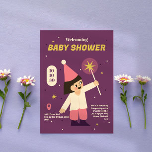 Cute Fairy Baby Shower Invitation