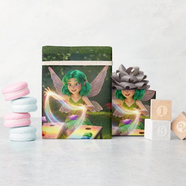 Cute Fairy Bridal Shower Wrapping Paper (Baby Shower)