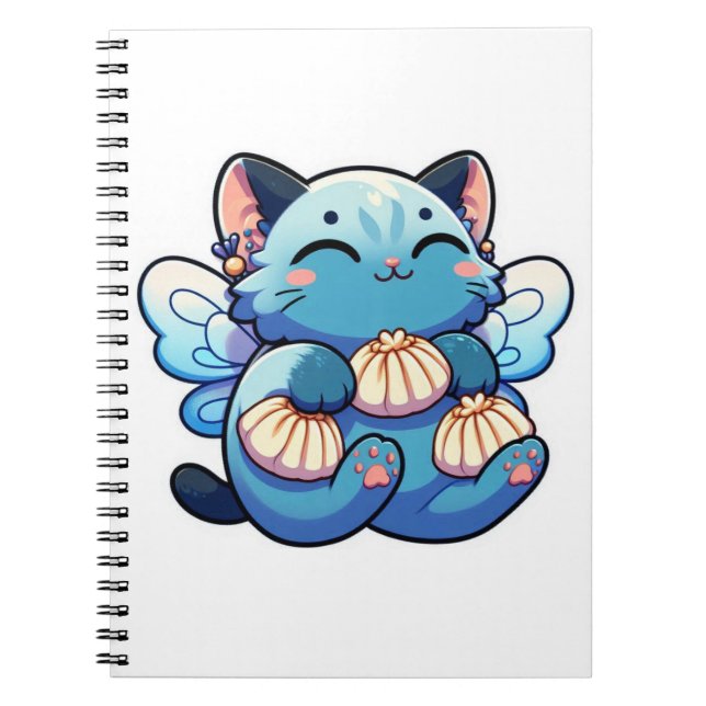 Cute fairy cat with dumplings  notebook (Front)