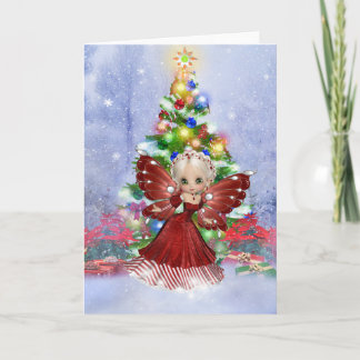 Cute fairy Christmas Holiday Card