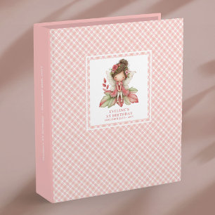 Cute Fairy Girl Birthday Pastel Pink Memory Album Binder