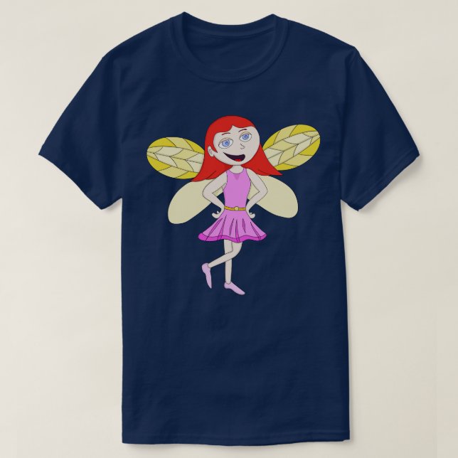 Cute Fairy Girl T-Shirt (Design Front)