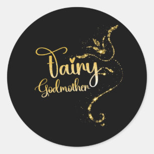 Cute Fairy Godmother For Godmothers Or Godparents  Classic Round Sticker