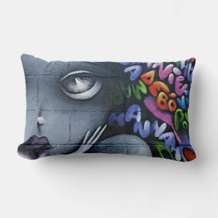 Cute Fairy Graffiti Lumbar Pillow