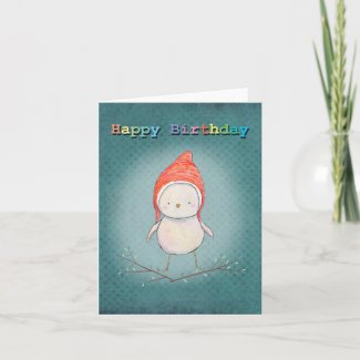 Cute Fairy Little Bird Pixy Hat Rainbow Birthday