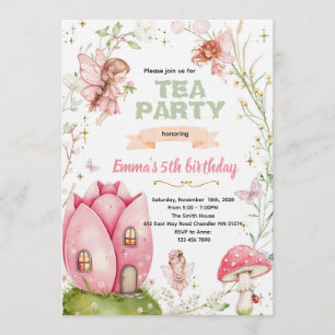Cute fairy party invitation