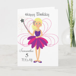 Cute Fairy Personalised Birthday Card