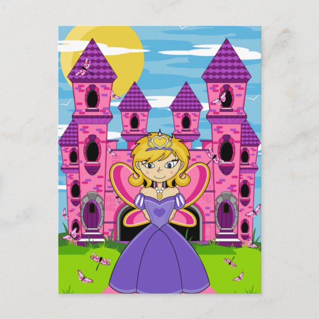Cute Fairy Princess Greeting Card (Front)