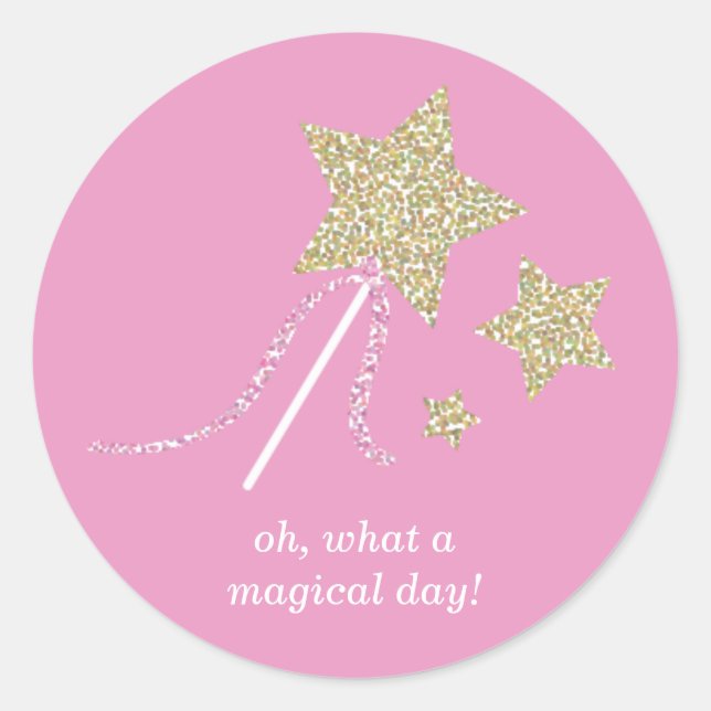 Cute Fairy Princess Party Favour Stickers (Front)