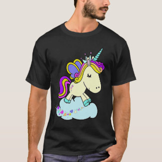 Cute Fairy Princess Unicorn on a Cloud T-Shirt