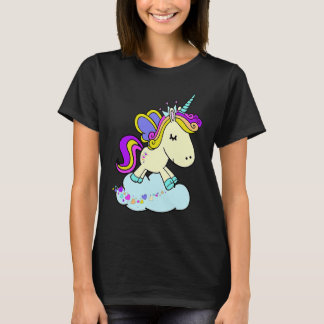 Cute Fairy Princess Unicorn on a Cloud T-Shirt