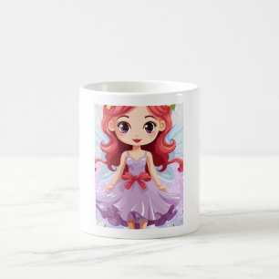 Cute Fairy Princess Whimsical Aesthetic Ceramic Coffee Mug