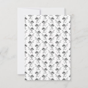 Cute Fairy Print Pattern CUSTOM BACKGROUND COLOR Thank You Card