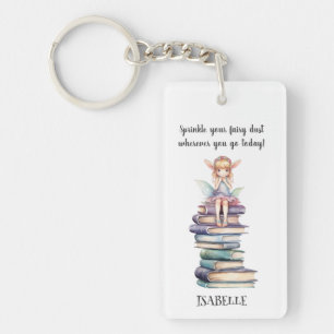 Cute Fairy Quote Books Personalized Keychain