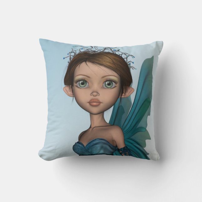 Cute Fairy Throw Pillow (Front)