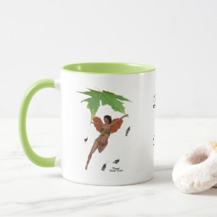 Cute Fairy With Brown Wings Coffee Mug