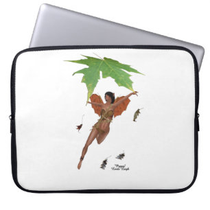 Cute Fairy With Brown Wings Laptop Sleeve