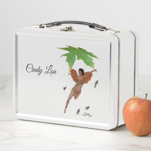 Cute Fairy With Brown Wings Lunch Box