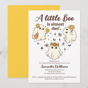 Cute Fall A Little Boo Is Almost Due Baby Shower Invitation