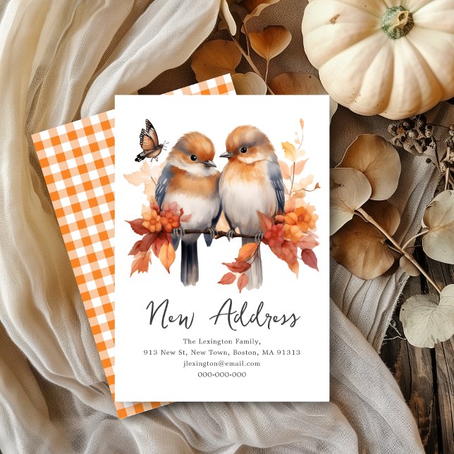 Cute Fall Birds | We've Moved New Address Announcement (Creator Uploaded)