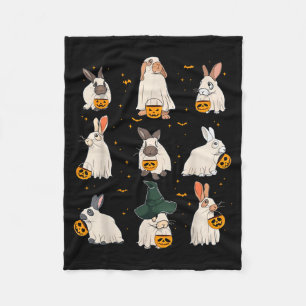 Cute Fall Bunny Ghost Costume Rabbit Lover Soky Se Fleece Blanket