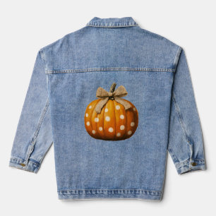 Cute fall Country Pumpkin Denim Jacket