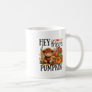 Cute Fall Cow Hey There Pumpkin Autumn Thanksgivin Coffee Mug