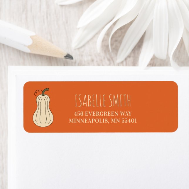Cute Fall Gourd Return Address (Insitu)