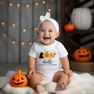 Cute Fall Grandparent Pregnancy Announcement Baby Bodysuit