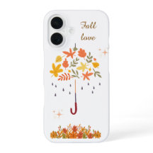 Cute Fall Love Autumn Leaf Umbrella
