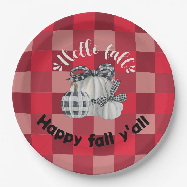 Cute Fall Paper Plate (Front)