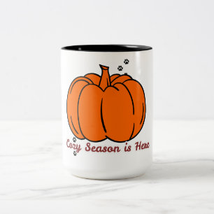 Cute Fall Pumpkin Coffee Mug Cozy Season Autumn