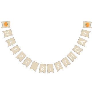 Cute fall pumpkin happy birthday banner