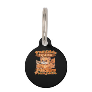 Cute Fall Pumpkin Pup Spice Of Life Pet Tag