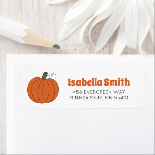 Cute Fall Pumpkin Return Address