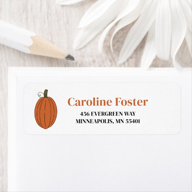 Cute Fall Pumpkin Return Address (Insitu)