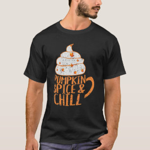 Cute Fall Pumpkin Spice And Chill Latte Mug Hallow T-Shirt