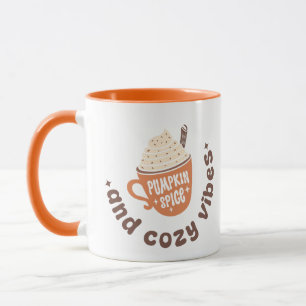 Cute Fall Pumpkin Spice and Cozy vibes  Mug