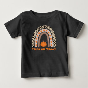 Cute Fall Rainbow With Pumpkin Halloween  Baby T-S T-Shirt