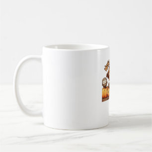 Cute Fall Scarecrow with Pumpkins Oversized T-Shir Coffee Mug