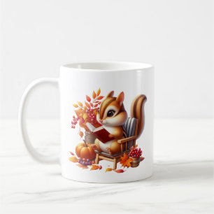 Cute Fall Seasonal squirrel add monogram Coffee Mug