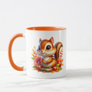 Cute Fall Seasonal squirrel add monogram  Mug