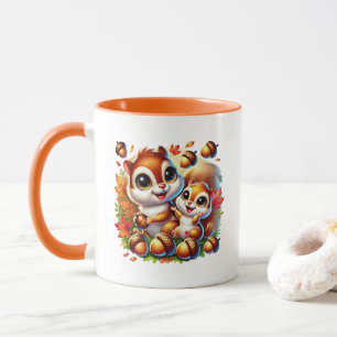 Cute Fall Seasonal squirrel lovers  Mug