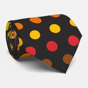 cute Fall Seasonal tiled pattern polka dot Tie