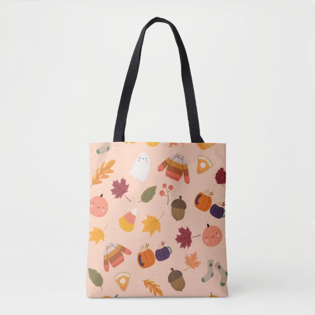 Cute Fall Tote Bag (Front)