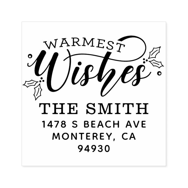 Cute Family Christmas Return Address Stamp (Imprint)