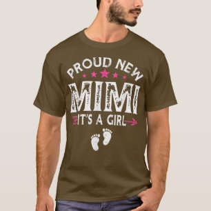 Cute Family Gender Reveal Proud New Mimi It's A Gi T-Shirt