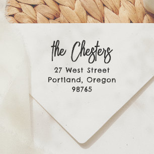 Cute Family Name & Address Self-inking Stamp