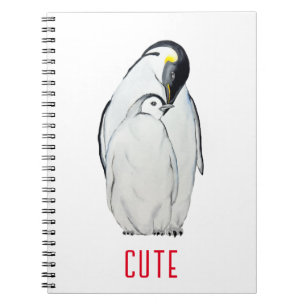Cute family of emperor penguins T-Shirt Notebook