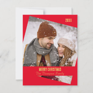 Cute family photo for Christmas season red gold